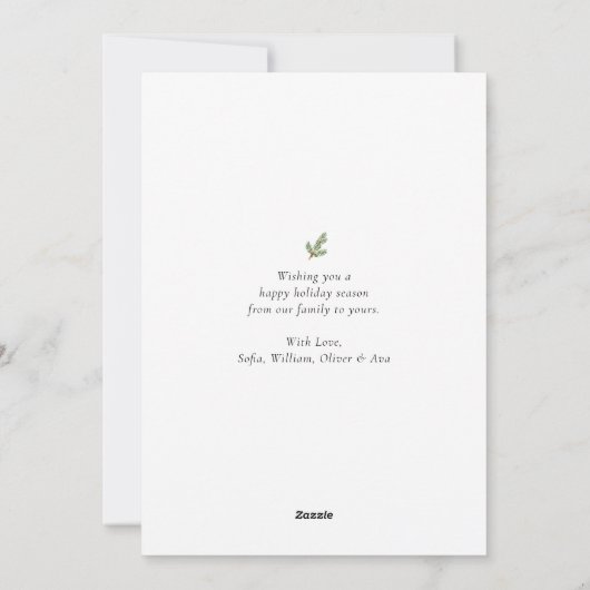 かわいいクリスマス格言ノンフォトホリデーカード シーズンカード (裏面)