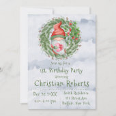 かわいいクリスマス格言バースデーパーティ招待状 招待状 (正面)