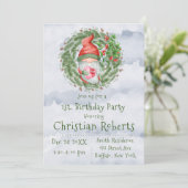 かわいいクリスマス格言バースデーパーティ招待状 招待状 (スタンド正面)