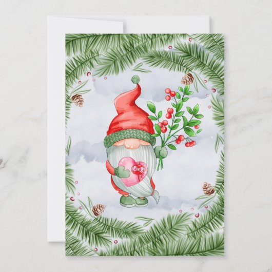 かわいいクリスマス格言バースデーパーティ招待状 招待状 (裏面)