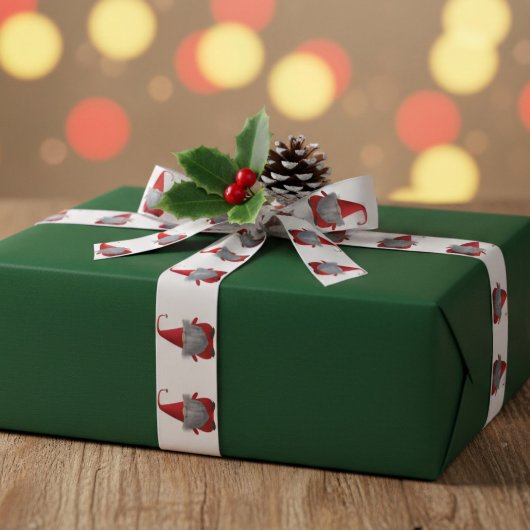 かわいいクリスマス格言パターンホリデーギフト サテンリボン