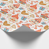 かわいいクリスマス格言パターン ラッピングペーパー (角)