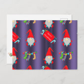 かわいいクリスマス格言ブルー ポストカード (正面/裏面)