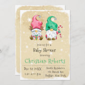 かわいいクリスマス格言ベビーシャワー招待状 招待状 (正面/裏面)