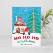 かわいいクリスマス格言ホホホホ シーズンカード (スタンド正面)