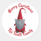 かわいいクリスマス格言ホリデーギフトステッカー ラウンドシール (正面)