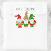 かわいいクリスマス格言メリー3人 スクエアシール (バッグ)