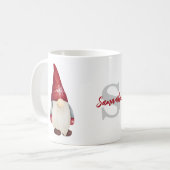 かわいいクリスマス格言モノグラム名 コーヒーマグカップ (正面左)