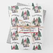 かわいいクリスマス格言ライトシャインフォレストツリースター ラッピングペーパーシート (インサイチュ)