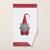 かわいいクリスマス格言名赤と白 ハンドタオル (ハンドタオル)