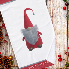 かわいいクリスマス格言名赤と白 ハンドタオル