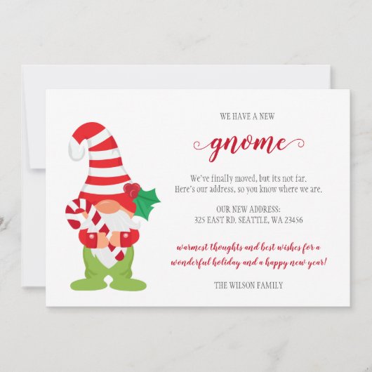 かわいいクリスマス格言引っ越しましたホリデーカード (正面)
