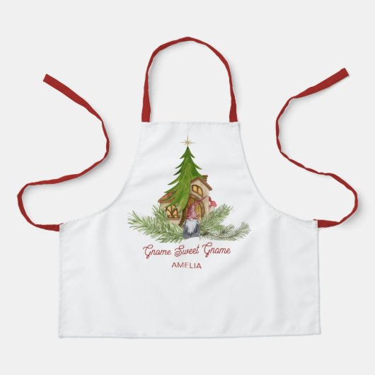 かわいいクリスマス格言甘い格言パーソナライズされた子供 エプロン (正面)