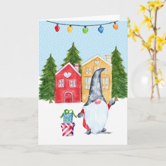 かわいいクリスマス格言 カード (黄色い花)