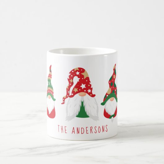 かわいいクリスマス格言 パーソナライズされた コーヒーマグカップ (中央)