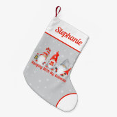 かわいいクリスマス格言 パーソナライズされた スモールクリスマスストッキング (正面 (吊り時))