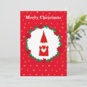 かわいいクリスマス格言、松のリース&スター (スタンド正面)