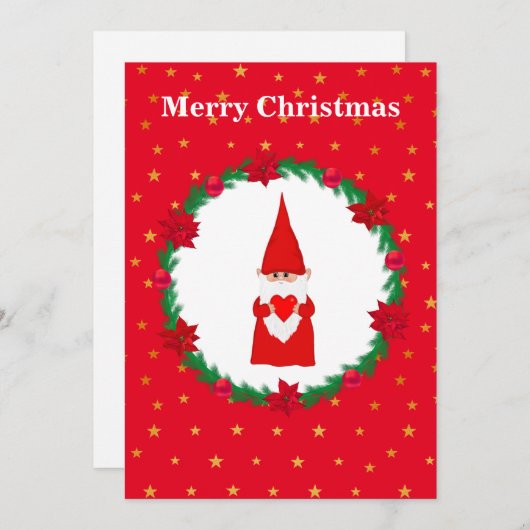 かわいいクリスマス格言、松のリース&スター (正面/裏面)