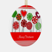 かわいいクリスマス棒つきキャンデーオーナメント セラミックオーナメント (右)