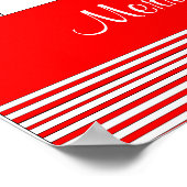 かわいいクリスマス棒つきキャンデーポスター ポスター (角)