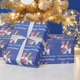 かわいいクリスマス極熊の孫 ラッピングペーパー