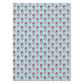 かわいいクリスマス深紅色と赤いベリーパターン(の模様が)ある テーブルクロス (正面)