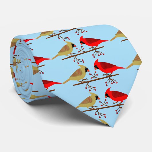 かわいいクリスマス深紅色と赤いベリーパターン(の模様が)ある ネクタイ (ロール)