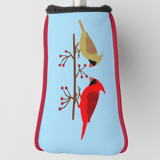 かわいいクリスマス深紅色と赤い果実 ゴルフヘッドカバー (回転90)