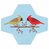 かわいいクリスマス深紅色と赤い果実 サッカーボール (フラット)