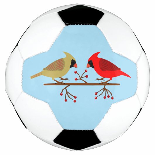 かわいいクリスマス深紅色と赤い果実 サッカーボール (正面)