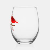 かわいいクリスマス深紅色と赤い果実 ステムなしワイングラス (左)