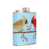 かわいいクリスマス深紅色と赤い果実 フラスク (右)