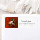 かわいいクリスマス牛 ラベル (インサイチュ)