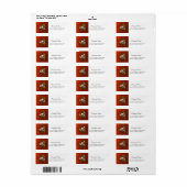 かわいいクリスマス牛 ラベル (フルシート)