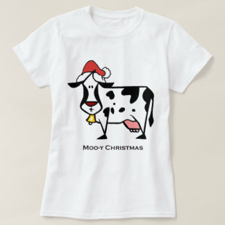 かわいいクリスマス牛 Tシャツ