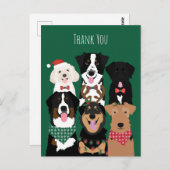 かわいいクリスマス犬たちに感謝！ ポストカード (正面/裏面)