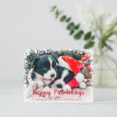 かわいいクリスマス犬たちハッピーパワリー シーズンポストカード (スタンド正面)