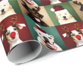 かわいいクリスマス犬の休日 ラッピングペーパー (ロールコーナー)