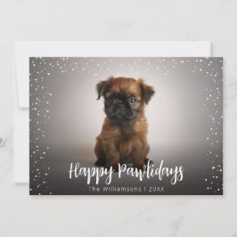 かわいいクリスマス犬の写真 ハッピーパウリデイズ シーズンカード