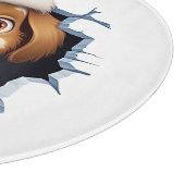 かわいいクリスマス犬の壁図解入りの、写真付きの越し カッティングボード (角)