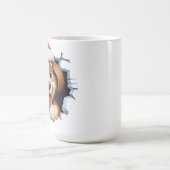 かわいいクリスマス犬の壁図解入りの、写真付きの越し コーヒーマグカップ (中央)