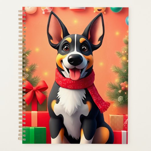 🎁かわいいクリスマス犬プランナーギフト子供用✨ プランナー手帳 (正面)