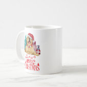 かわいいクリスマス犬 コーヒーマグカップ (正面左)