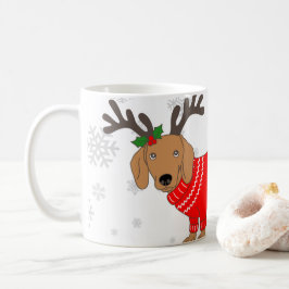 かわいいクリスマス犬 コーヒーマグカップ