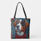 かわいいクリスマス犬 トートバッグ (裏面)