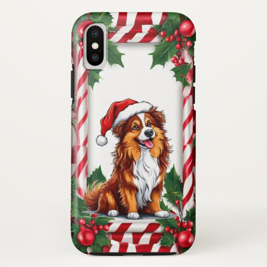 かわいいクリスマス犬 Case-Mate iPhoneケース (裏面)