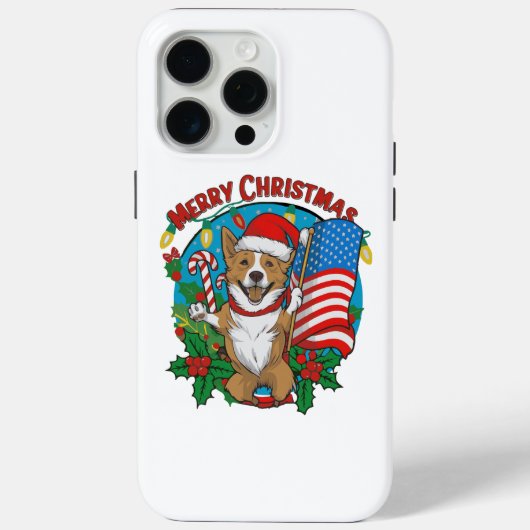 かわいいクリスマス犬 Case-Mate iPhoneケース (裏面)