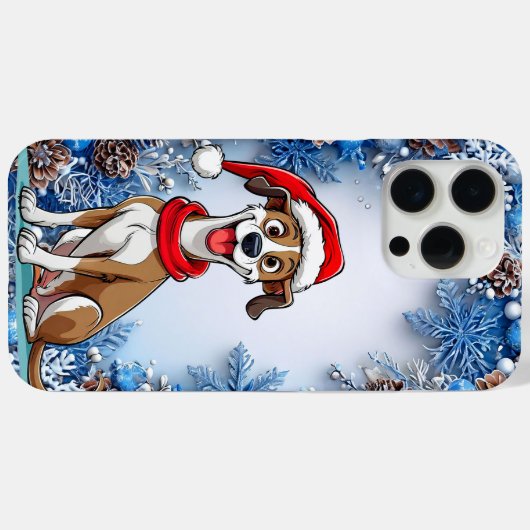 かわいいクリスマス犬 Case-Mate iPhoneケース (裏面 (横))