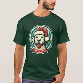 かわいいクリスマス犬Tシャツ Tシャツ