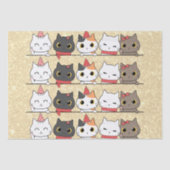 かわいいクリスマス猫たち顔ムワイクリスマス 薄葉紙 (正面)